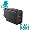 Echos 25W Dualport USB-C + USB-A Fast Charger | QC3.0, PD e Anteprima dell’immagine prodotto 1