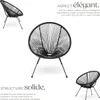 Ensemble table et chaises de jardin Santana - noir Voir les images du produit 3