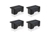 Four black and clear LED solar lights are arranged in a two-by-two grid on a white background. Podgląd zdjęcia produktu