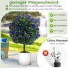 COSTWAY 2er pianta artificiale 55cm, bosso con fiori di Anteprima dell’immagine prodotto 7