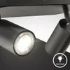 LED bodové světlo otočné retro černé GU10 stropní svítidlo Náhled obrázku produktu 7