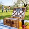 Weidengeflecht Picknickkorb mit Kühlfach & Produktbild-Vorschau 2