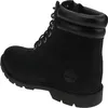 A black Timberland boot shown from the side. Voir les images du produit