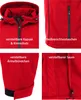 Mivaro Herren Softshelljacke mit Kapuze in Rot - Produktbild-Vorschau 4