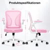 Bürostuhl ergonomisch mit Mesh-Rückenlehne, 90° klappbare Produktbild-Vorschau 4