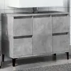 vidaXL Armoire sous lavabo gris béton 80x33x60 cm Bois Voir les images du produit 2