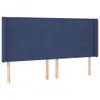 vidaXL LED Kopfteil Blau 183x16x118/128 cm Stoff -  Kopf- & Produktbild-Vorschau 4