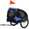 PawHut, inklapbare fietskar voor honden, staal, blauw Productafbeelding-voorbeeld 1