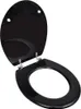 vidaXL Siège de toilette MDF Couvercle Design simple Noir Voir les images du produit 8