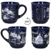 set de 6 tasses à vin chaud 0,2L bleu foncé Paysage de Noël Voir les images du produit 5