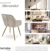 Stuhl Marilyn, Samtoptik, gesteppt - taupe/gold, pro Stück Produktbild-Vorschau 6