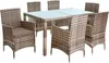 Polyrattan Sitzgruppe Essgruppe Gartenmöbel Set 6 Pers. Produktbild-Vorschau 1