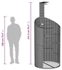 vidaXL Douche de jardin noire 100x100x241,5 cm Poly rotin Voir les images du produit 8