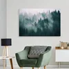 Leinwandbild Canvas Wald im Nebel Bäume Natur Landschaft 3D Produktbild-Vorschau 7