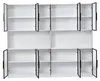 Glasvitrine 240x34x200 cm Weiß XXL Standvitrine mit 12 Produktbild-Vorschau 5