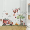 Cartoon Feuerwehrtier Wandsticker, selbstklebend, Produktbild-Vorschau 2