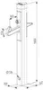 A technical drawing of a door stop with dimensions indicated. Produktbild-Vorschau