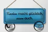 Blechschild Spruch 27x10cm Kochen macht glücklich essen Produktbild-Vorschau 2