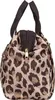 A leopard print bag shown from a side angle. Produktbild-Vorschau