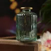 Mini Glasvase mit Rillen - Dekovase - Blumenvase - mit Produktbild-Vorschau 1