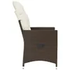 vidaXL Gartensessel Verstellbar mit Kissen Braun Poly Produktbild-Vorschau 5