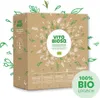A product box for Vita Biosa Kräuter, surrounded by decorative green leaf illustrations. Produktbild-Vorschau