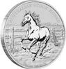 1 uncja srebrnej monety Australia Stock Horse 2014, srebrna Podgląd zdjęcia produktu 1
