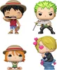 Four Funko Pop! vinyl figures from the anime series One Piece. Produktbild-Vorschau