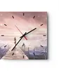 Wanduhr - Quadrat - Glasuhr - Brücke Frau die Sterne - Produktbild-Vorschau 1