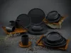 CreaTable, 23860, Uno Black, Kombiservice 16-tlg, Steinzeug Produktbild-Vorschau 3
