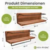 Mein-Regal Wandregal Kim 2-tlg.Set Hängeregale Dunkelbraun Produktbild-Vorschau 2