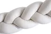 100 cm BEIGE Geflochtenes Kissen Zierkissen Dekokissen Bettschlange Bettumrandung Zugluftstopper  Produktbild-Vorschau