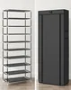 SONGMICS skříňka na boty 10 úrovní 160x58x28 cm černá Náhled obrázku produktu 8