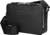 A black Lacoste crossbody bag is shown against a white background. Voir les images du produit