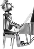 BRUBAKER portabottiglie da vino pianista pianista scultura Anteprima dell’immagine prodotto 7