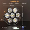 UKING Retro LED COB PAR Spot 350 W | 7×50 W COB + 189 RGB Productafbeelding-voorbeeld 5