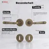 DOMINO Türgriff-Garnitur LOFT-R BB-Buntbart Bronze antik Produktbild-Vorschau 5