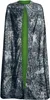 A full-length view of a reversible cloak, showing the patterned outer side and the plain green inner side. Náhľad obrázku produktu