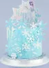 50pcs Essbare Schneeflocke Tortendeko, Schneeflocken Kuchen Produktbild-Vorschau 3
