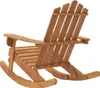 A wooden Adirondack rocking chair is shown from the back. Náhľad obrázku produktu