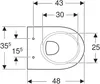 Tiefspl-WC Renova Compact wandhngend, 4,5/6 l Wandmontage Produktbild-Vorschau 6