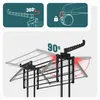VOUNOT® 4 Ebenen Wäscheständer Turm mit Rollen 125x62x173 Produktbild-Vorschau 5