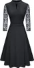 Elegantes, schwingendes Retro-Party-Cocktailkleid mit Produktbild-Vorschau 3