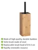 WENKO Toiletten Klo Bürsten Halter WC Garnitur Bambus PADUA Produktbild-Vorschau 3