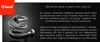 A marketing image showcasing a flexible metal hose with brand logo and descriptive text. Podgląd zdjęcia produktu