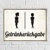 Getraenkerueckgabe Schild Blechschild Aluminiumschild Produktbild-Vorschau 2