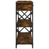 vidaXL Konzolový stolek Smoked Oak 75x28x75 cm Dřevěné Náhled obrázku produktu 7