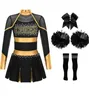 Cheerleading Mädchen Kostüm Set – Neckholder Tanzkleid mit Produktbild-Vorschau 1