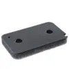 A black foam filter with two holes and a small notch on the side, isolated on a white background. Anteprima dell’immagine prodotto