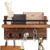 Schlüsselbrett Schlüsselregal aus Holz mit 5 Haken, Produktbild-Vorschau 2